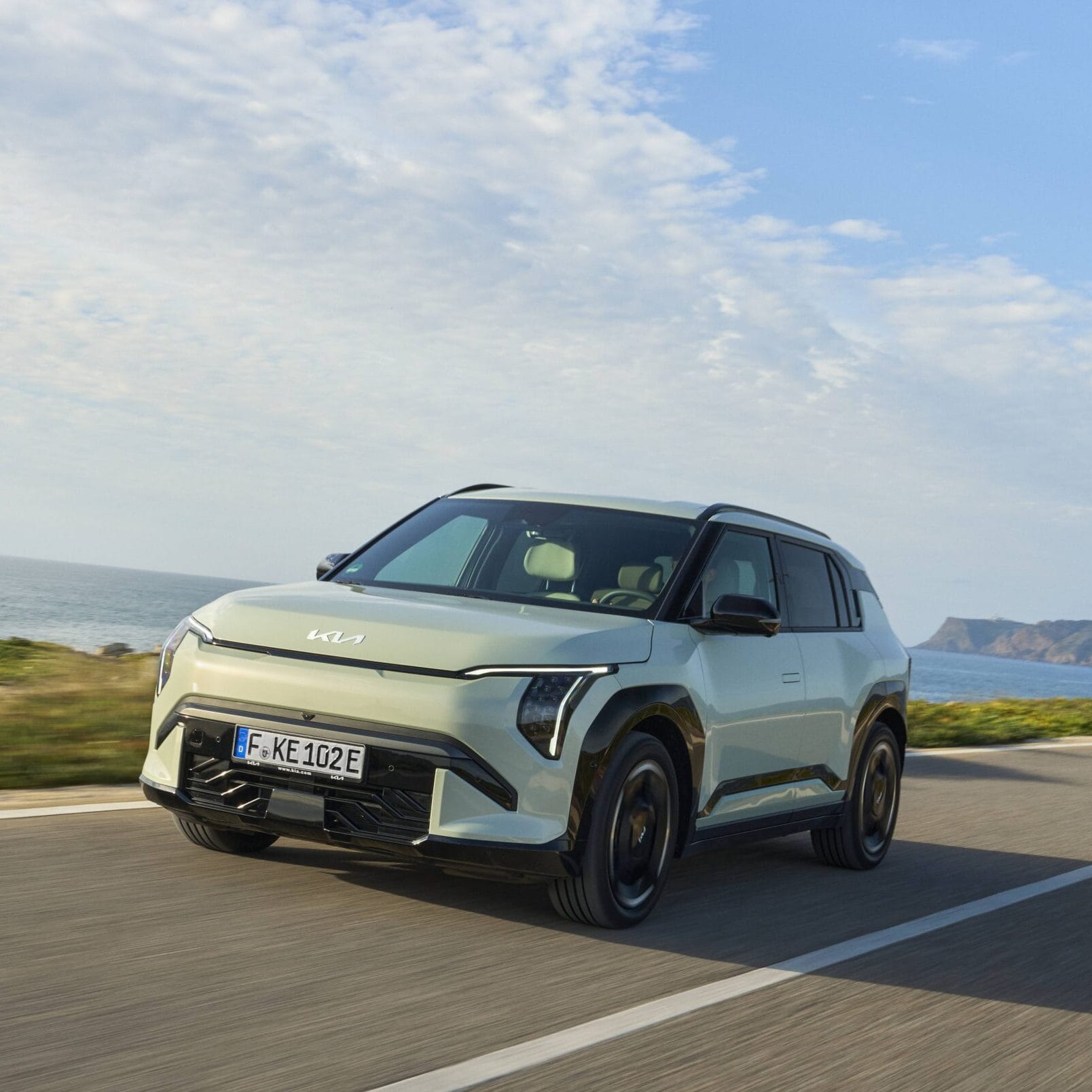 KIA EV3 für den Autotesttag 2025 im ÖAMTC Fahrtechnikzentrum in Teesdorf am 10. April 2025